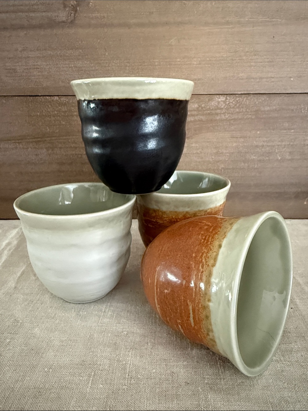 World Market Stoneware Espresso/Teacups -S4